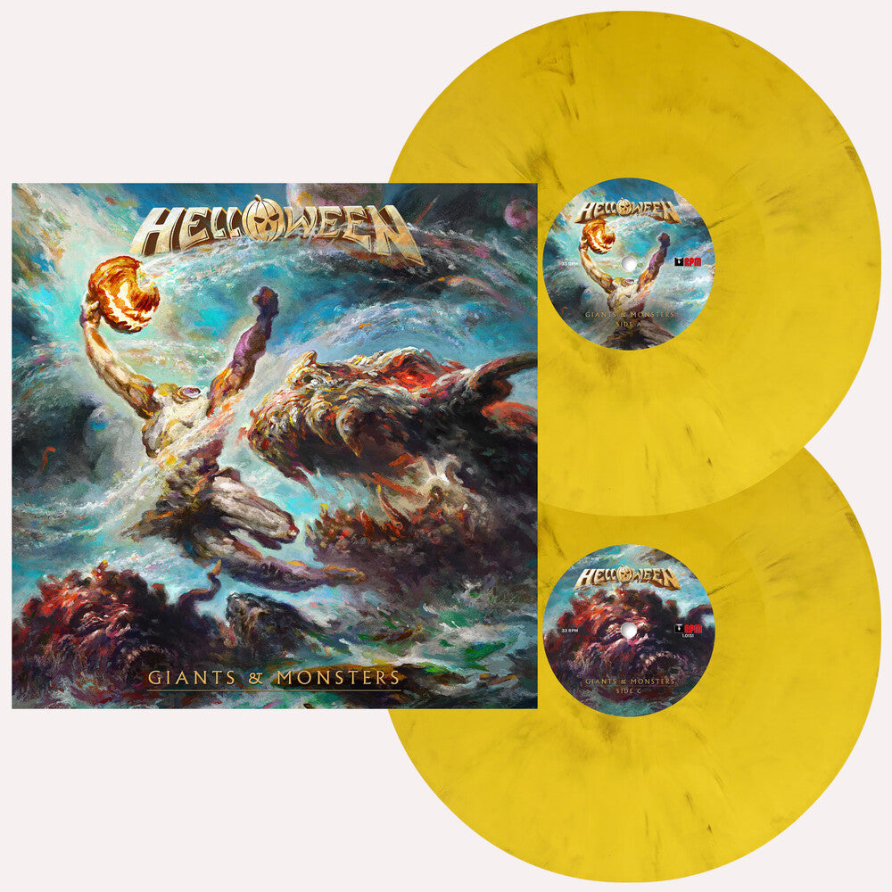 Helloween - GIANTS & MONSTERS [Indie Exclusive Sunlight Yellow Marble 2LP, Pumpkin Etching on D-Side, 12-page booklet] [New Vinyl]