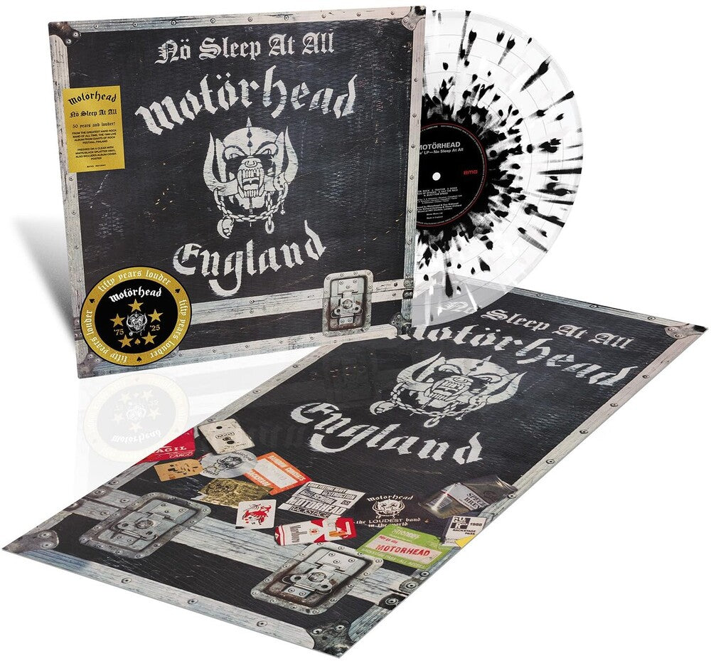 Motörhead - No Sleep At All (Blk) [Clear Vinyl] (Wht) (Aniv) (Spla) [New Vinyl]