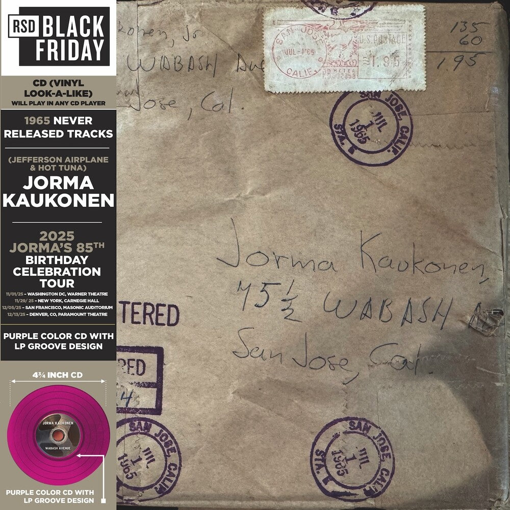 Jorma Kaukonen - Wabash Avenue: 1965 Never Released Tracks [RSD Black Friday 2025] [New CD]
