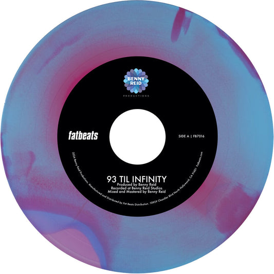 Benny Reid - 93 'Til Infinity b/w Day One -  [hot pink, baby blue, and violet tri-color swirl vinyl] [New Vinyl]