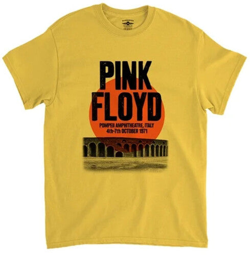 Pink Floyd Pompeii Concert T-shirt Yellow Medium - Pink Floyd Pompeii Concert T-shirt Yellow Medium - Apparel