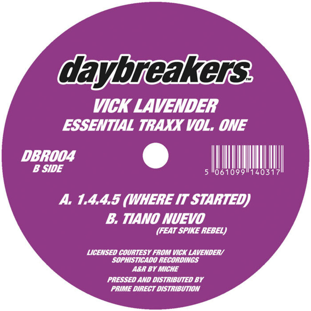 Vick Lavender - Essential Traxx Vol. 1 [12" Vinyl] [New Vinyl]