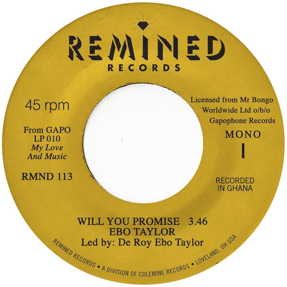 Ebo Taylor - Will You Promise / Maye Omama [7" Vinyl] [New Vinyl]