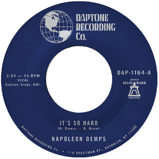 Napoleon Demps - It's So Hard B/W It's So Hard (Part Two) [7" Vinyl] [New Vinyl]