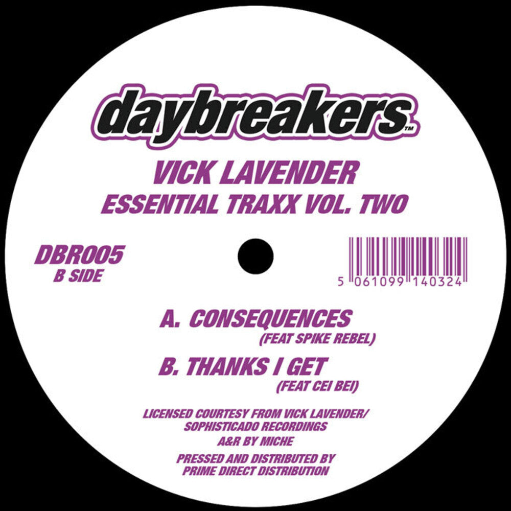 Vick Lavender - Essential Traxx Vol. 2 [12" Vinyl]