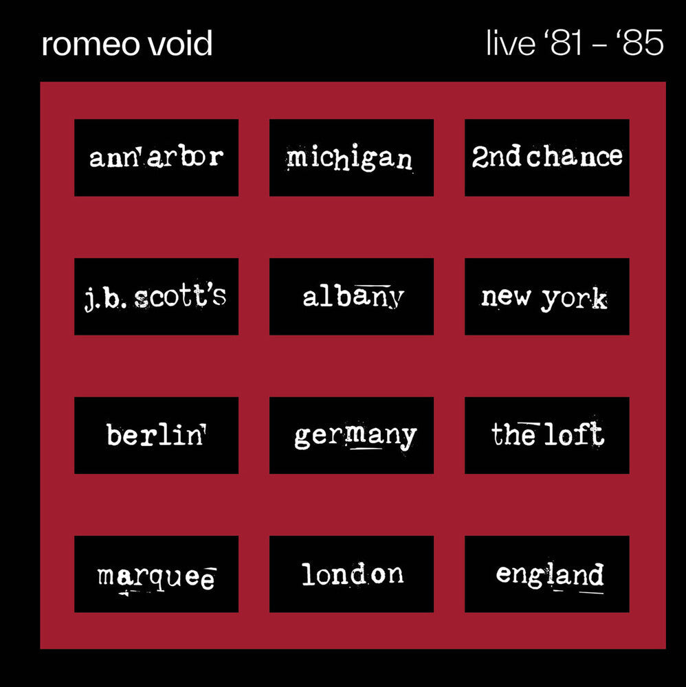 Romeo Void - Live '81-'85 [CD] [New CD]