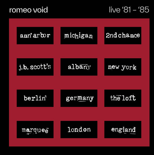 Romeo Void - Live '81-'85 [CD] [New CD]