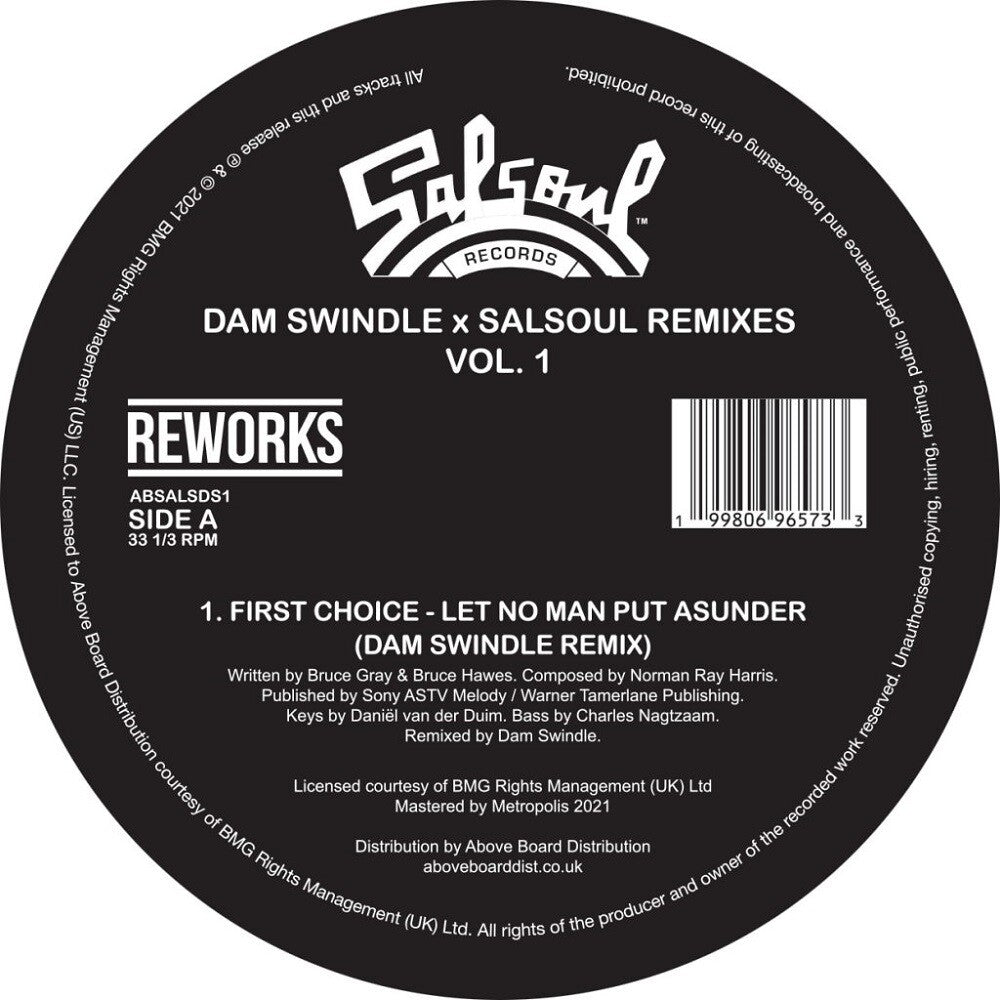 Dam Swindle - Salsoul Remixes Vol. 1 [12" Vinyl]