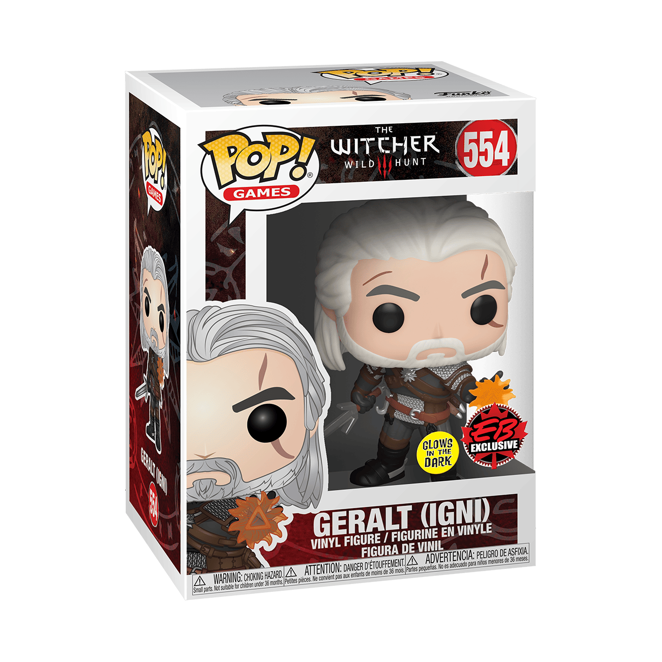GITD Geralt (Igni) Exclusive VAULTED #554 Funko Pop Vinyl Figure
