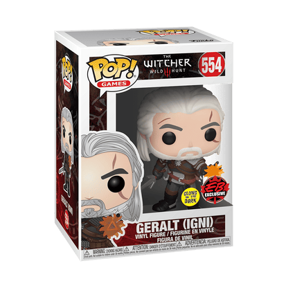 GITD Geralt (Igni) Exclusive VAULTED #554 Funko Pop Vinyl Figure