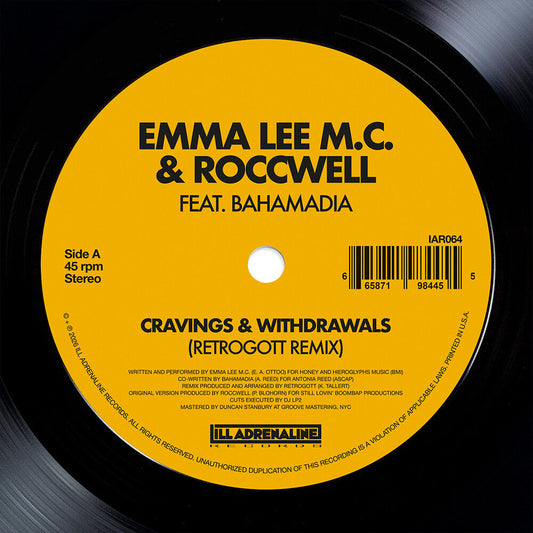 Emma Lee M.C. & Roccwell - Cravings & Withdrawals (feat. Bahamadia) [Retrogott Remix] [New Vinyl]