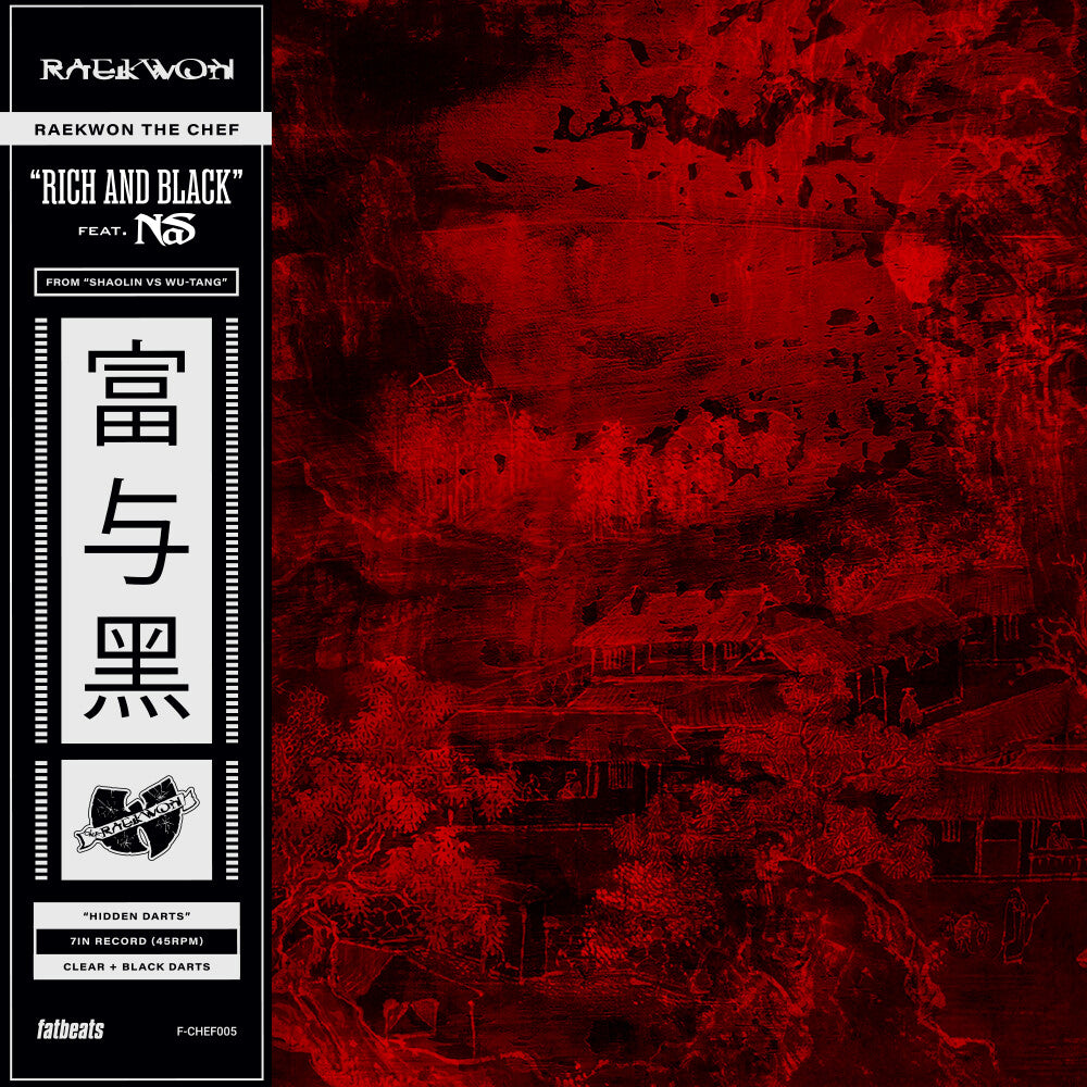 Raekwon - Rich & Black ft Nas b/w Crane Style ft Busta Rhymes [Hidden Darts variant with OBI strip and splattered vinyl] [New Vinyl]