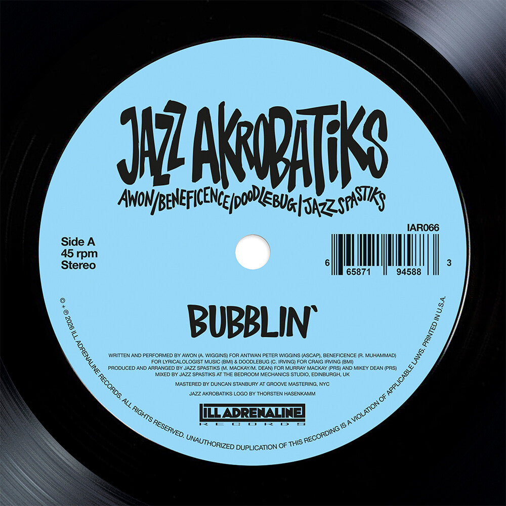 Jazz Akrobatiks (Awon, Beneficence, Doodlebug & Jazz Spastiks) - Bubblin' [7" Vinyl] [New Vinyl]