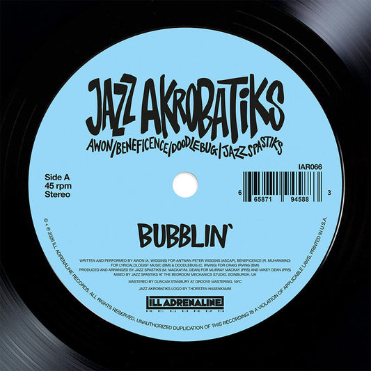 Jazz Akrobatiks (Awon, Beneficence, Doodlebug & Jazz Spastiks) - Bubblin' [7" Vinyl] [New Vinyl]