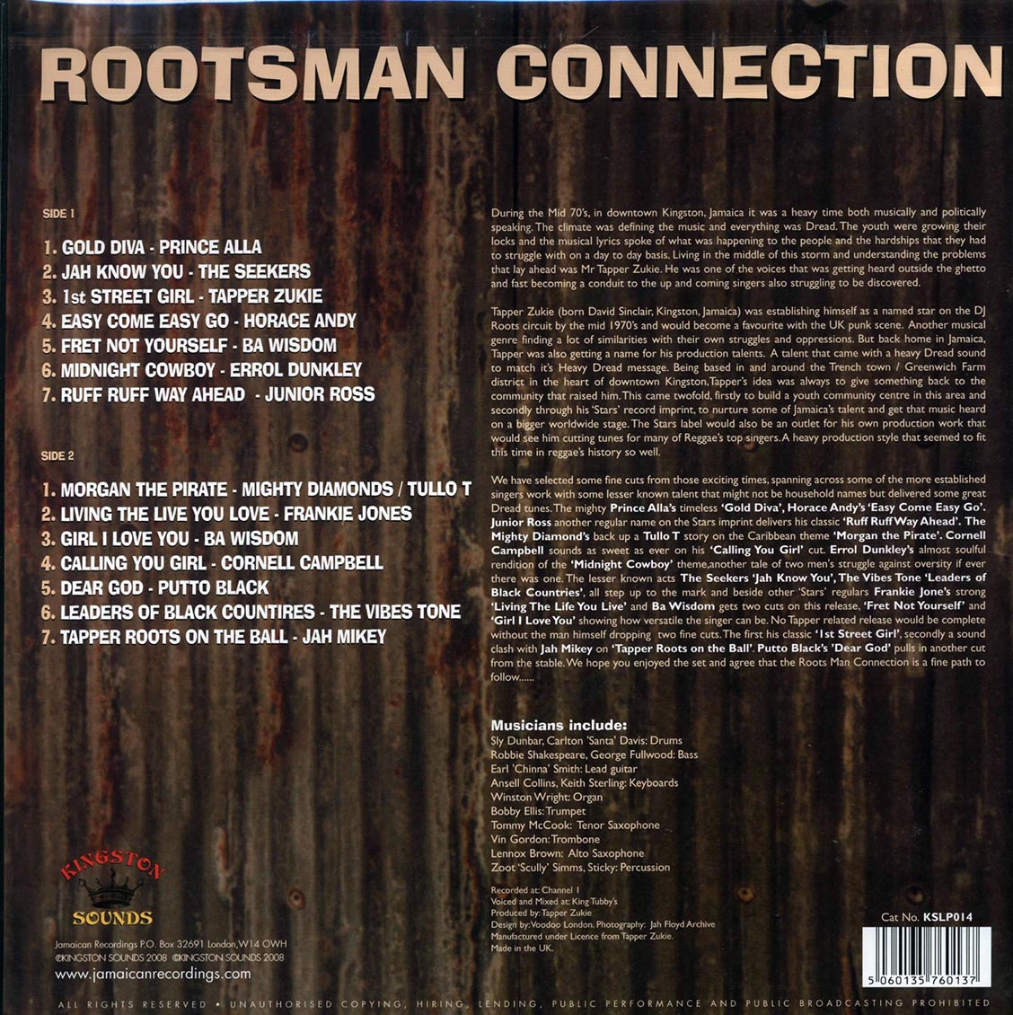 Tappa Zukie, Prince Alla, Etc. - Rootsman Connection (180g) [New Vinyl LP]
