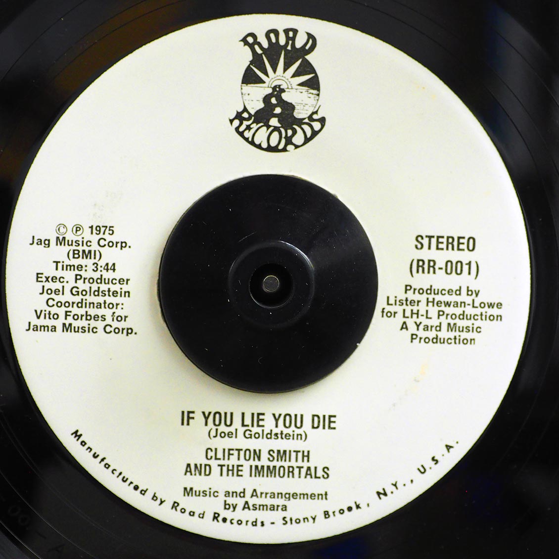 Clifton Smith & The Immortals - If You Lie You Die  /  Version (orig. press) [New Vinyl Record 7" Single]