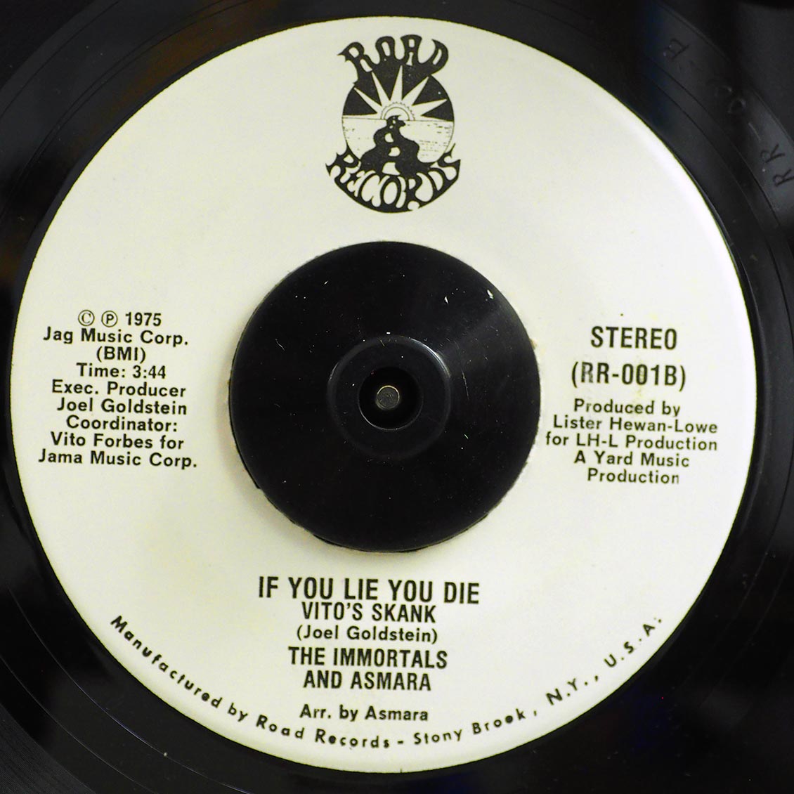 Clifton Smith & The Immortals - If You Lie You Die  /  Version (orig. press) [New Vinyl Record 7" Single]