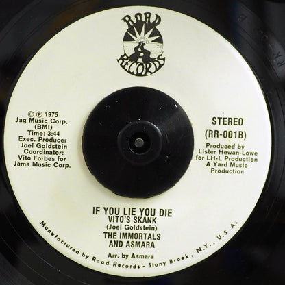 Clifton Smith & The Immortals - If You Lie You Die  /  Version (orig. press) [New Vinyl Record 7" Single]