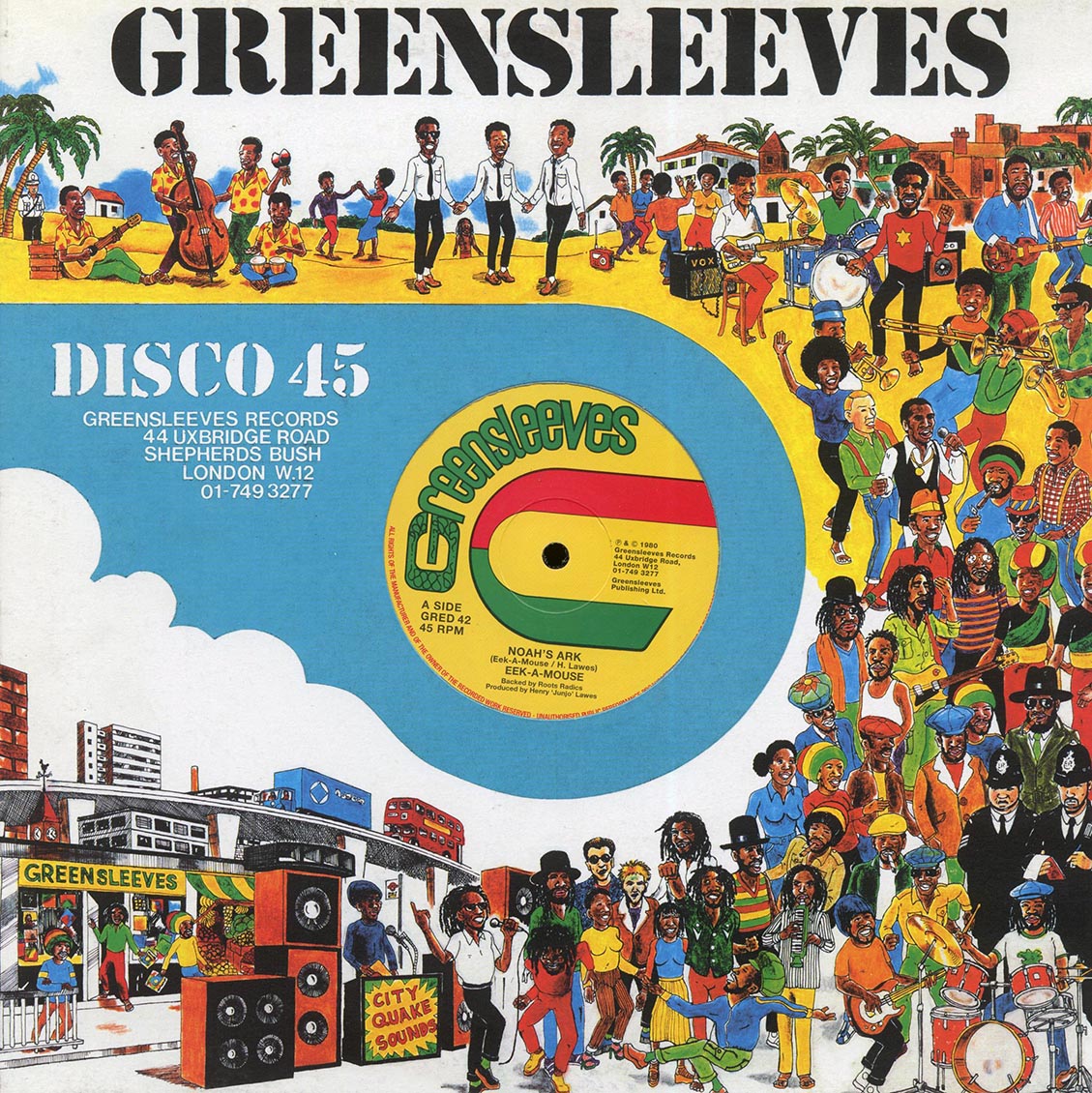 Eek A Mouse - Noah's Ark  /  Flick Wilson - My Lady (Extended Mix) (rhythm: "Wayne Jarrett - Saturday Night Jamboree") [New Vinyl Record 12" Single]