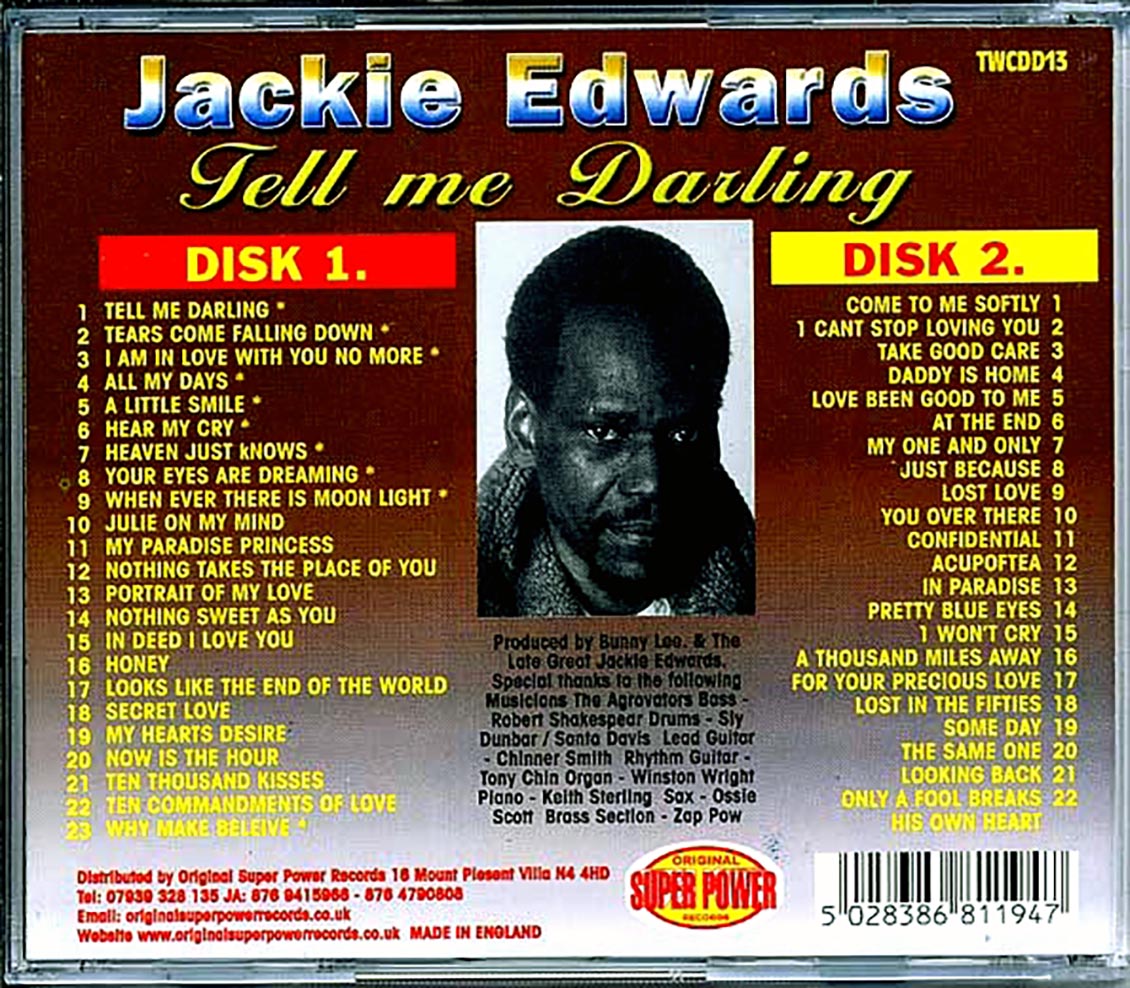 Jackie Edwards - Tell Me Darling (45 tracks) (2xCD) [New CD]
