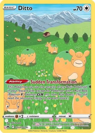 Ditto GG22/GG70 - Crown Zenith Galarian Gallery Holofoil