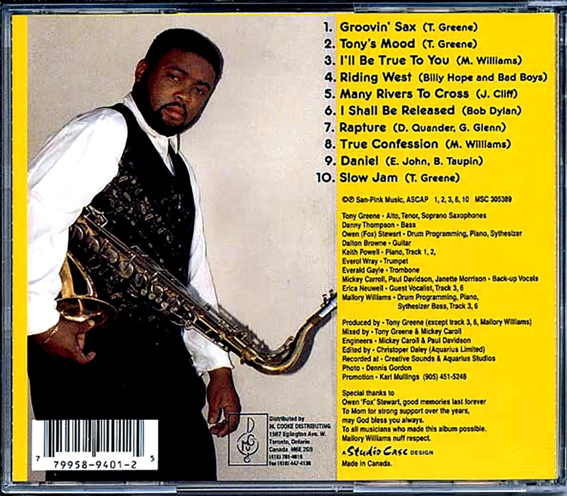 Tony Greene - Groovin Sax [New CD]