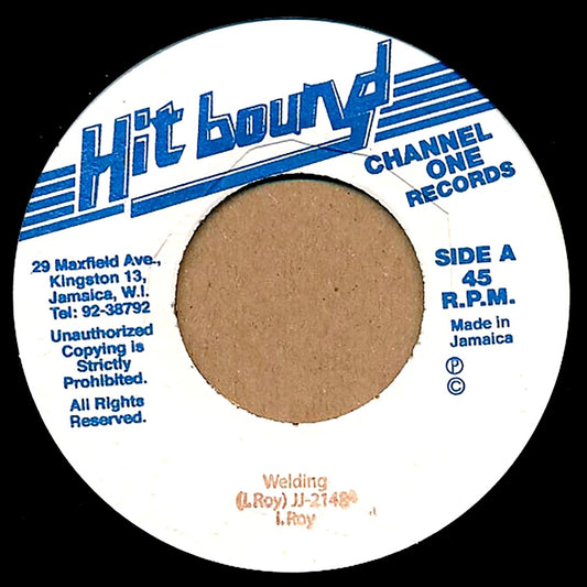 I Roy - Welding  /  Version [New Vinyl 7"]