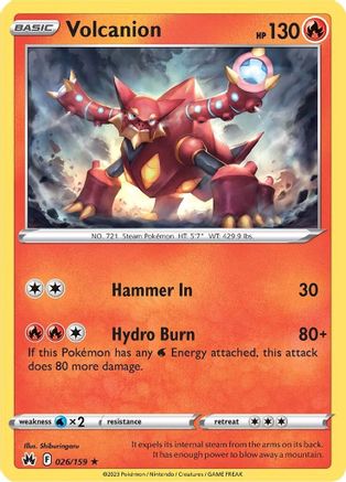 Volcanion 026/159 - Crown Zenith Holofoil
