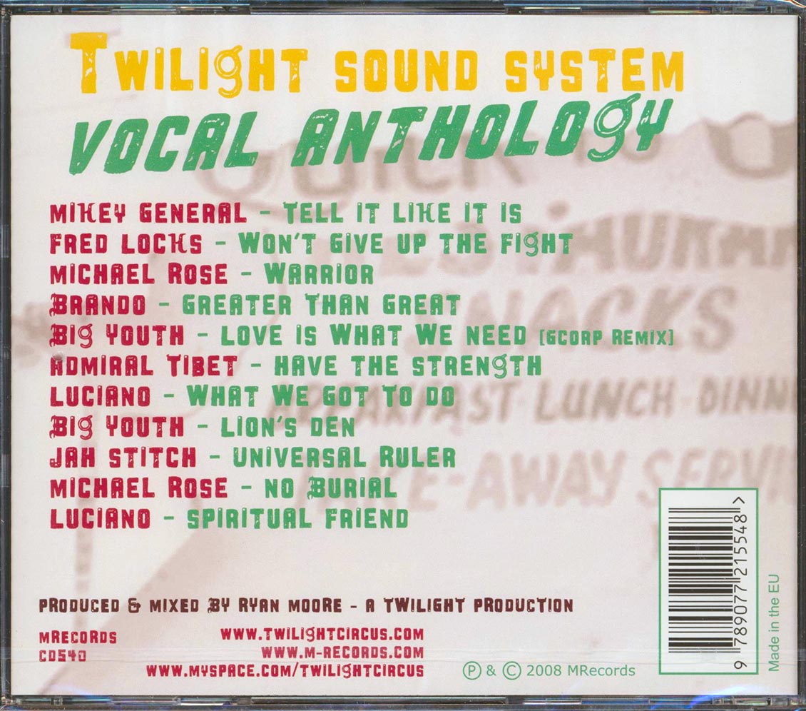 Luciano, Michael Rose, Fred Locks, Etc. - Twilight Sound System Vocal Anthology [New CD]