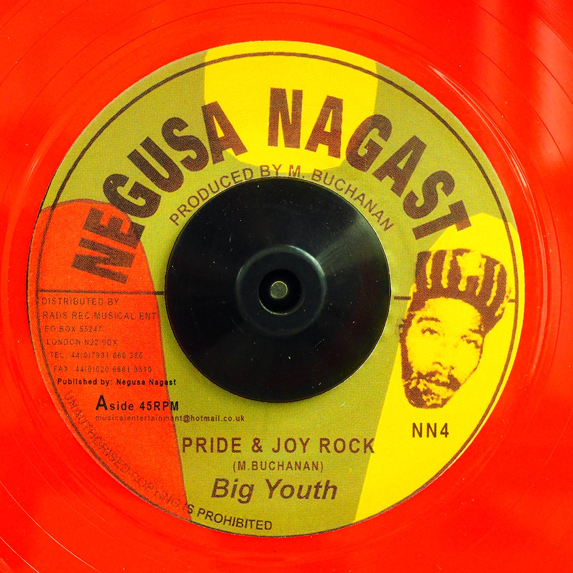Big Youth - Pride & Joy Rock  /  Version (rhythm: "Shame & Pride") (orange vinyl) [New Vinyl Record 7" Single]