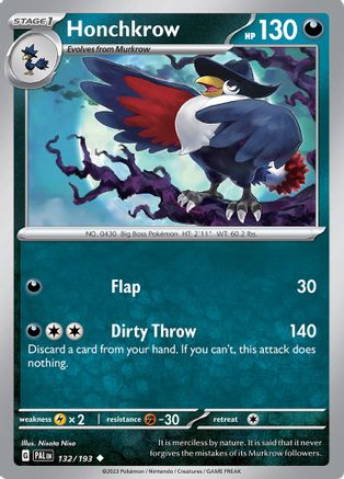 Honchkrow 132/193 - SV02 Paldea Evolved