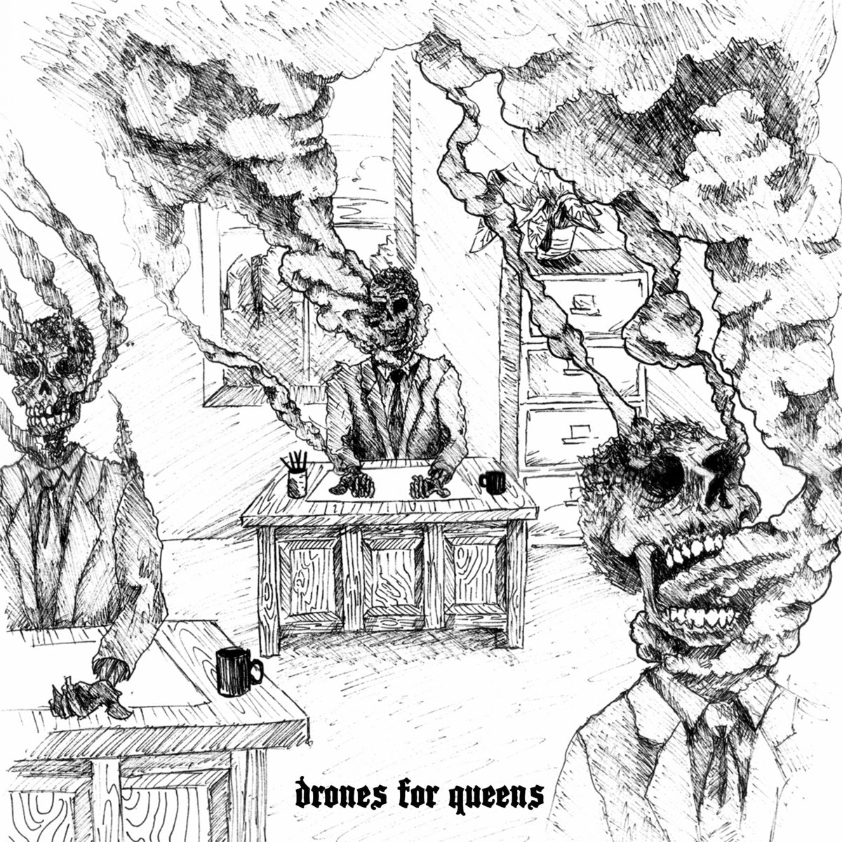 OCCULT 45 / DRONES FOR QUEENS - Split 7-Inch Record (Limited Edition Of 75 Copies on Red Vinyl) [New]