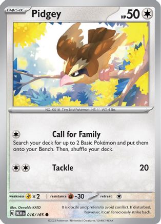 Pidgey 016/165 - SV Scarlet & Violet 151