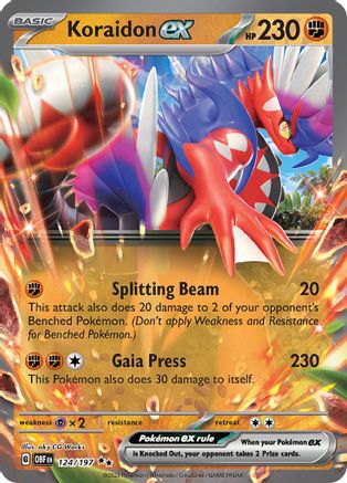 Koraidon ex 124/197 - SV03 Obsidian Flames Holofoil