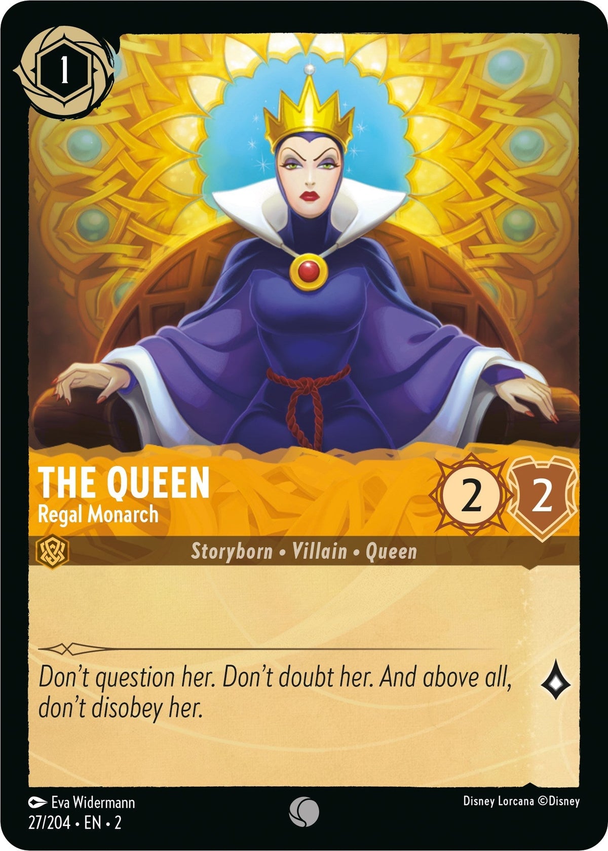The Queen - Regal Monarch (27/204) - Rise of the Floodborn Cold Foil