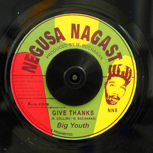 Big Youth - Give Thanks  /  Big Youth - I Pray Thee (rhythm: "Satta Massagana") [New Vinyl Record 7" Single]