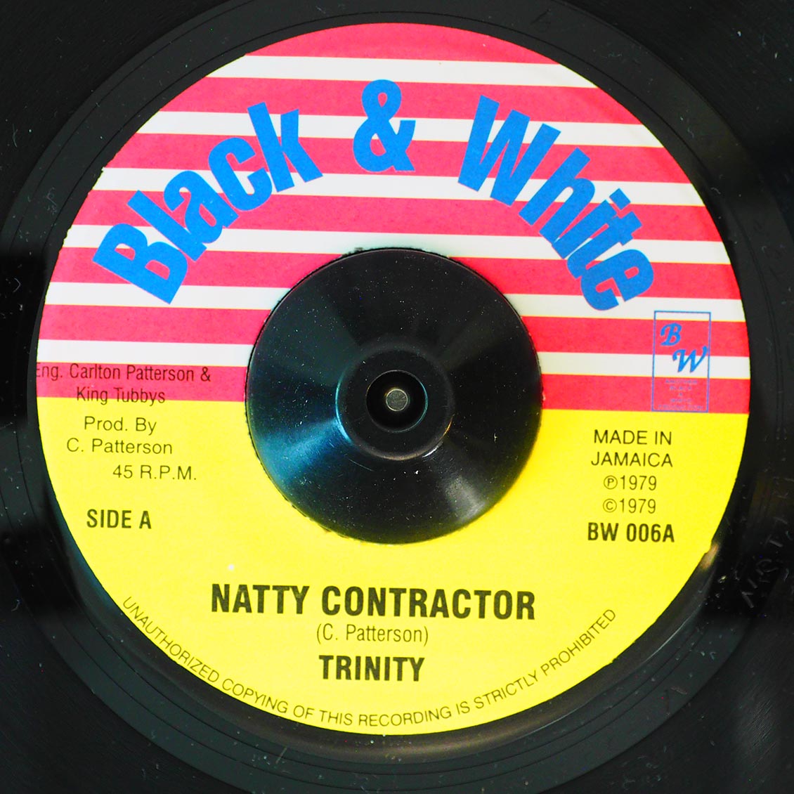 Trinity - Natty Contractor  /  Trinity - Internal Feeling [New] [New Vinyl 7"]