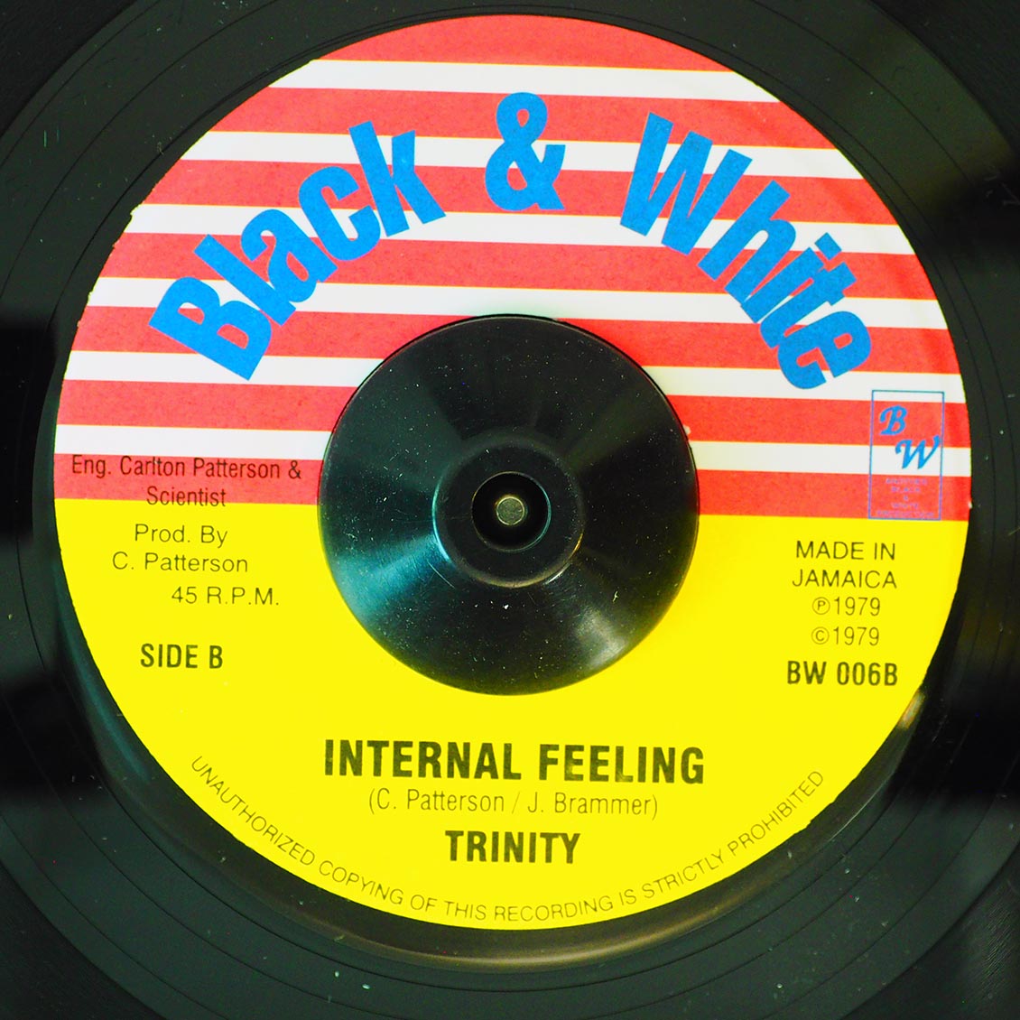 Trinity - Natty Contractor  /  Trinity - Internal Feeling [New Vinyl 7"]