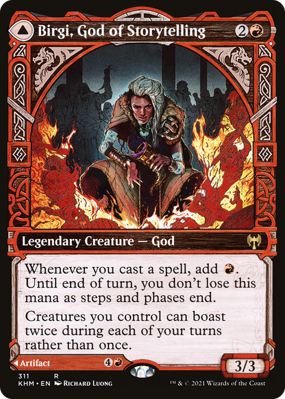 Birgi, God of Storytelling // Harnfel, Horn of Bounty (KHM-311) - Kaldheim: (Showcase)