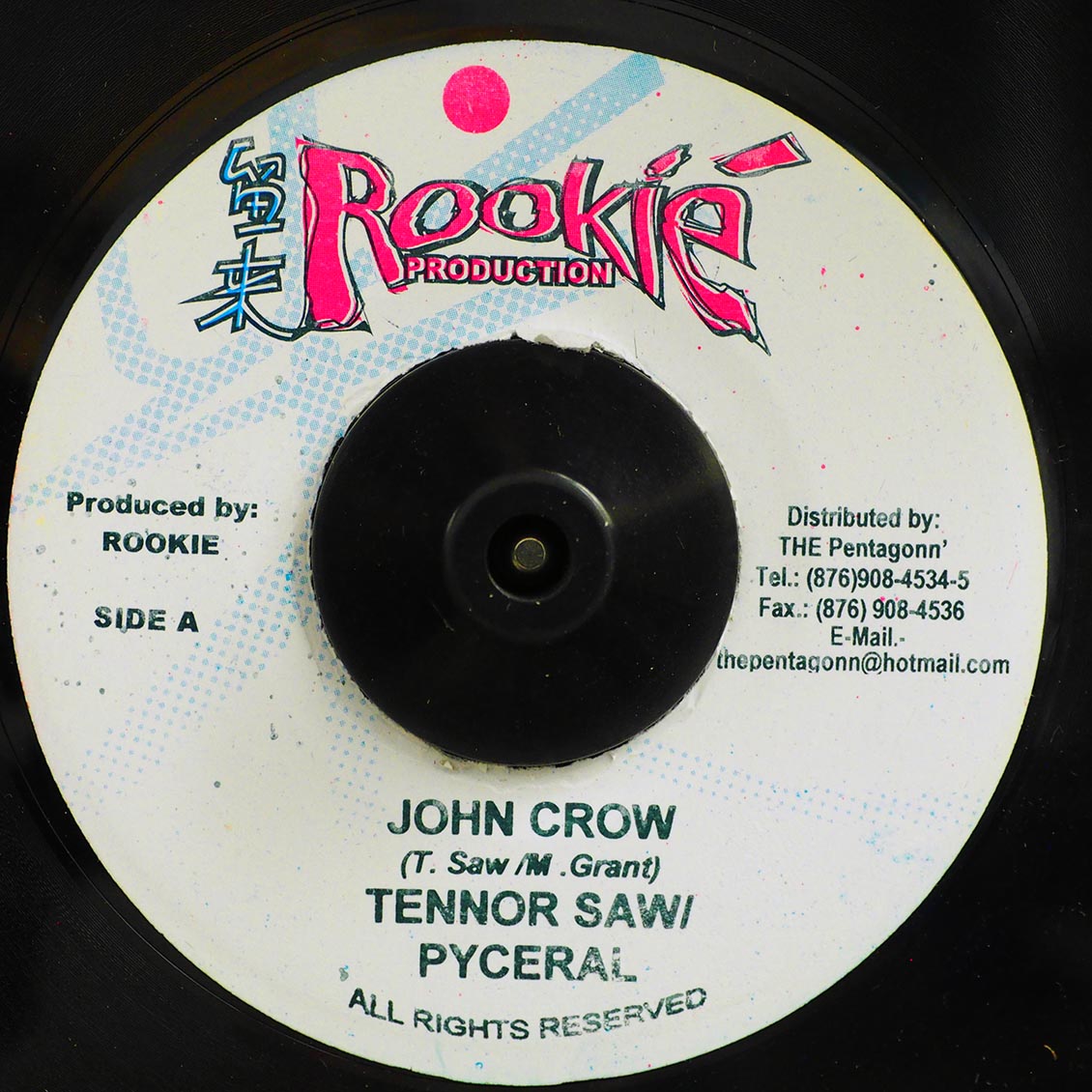 Tenor Saw, Pyceral - John Crow  /  Fluffy D - Change Yu Plan (rhythm: "Tenor Saw - John Crow") [New Vinyl Record 7" Single]