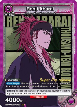 Renji Abarai (105) (UE01ST/BLC-1-105) - UE01ST BLEACH ThousandYear Blood War Super PreRelease Starter Deck Foil