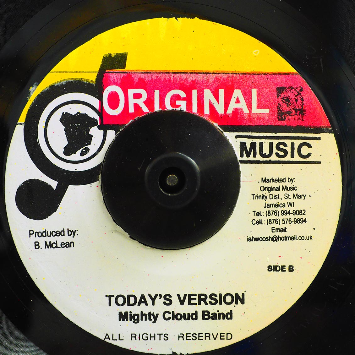 Vin Gordon - Today's Melody  /  Mighty Cloud Band - Version (rhythm: "Flabba Holt - Fly Yu Dread") [New Vinyl Record 7" Single]