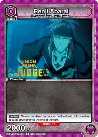Renji Abarai (045) (Judge Pack) (UEPR/BLC-1-045) - Union Arena Promotion Cards Foil