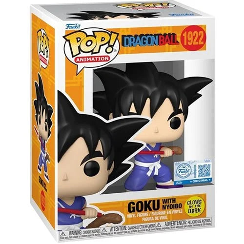 Dragon Ball Goku with Nyoibo Glow-in-the-Dark Funko Pop! Vinyl Figure #1922 - AE Exclusive
