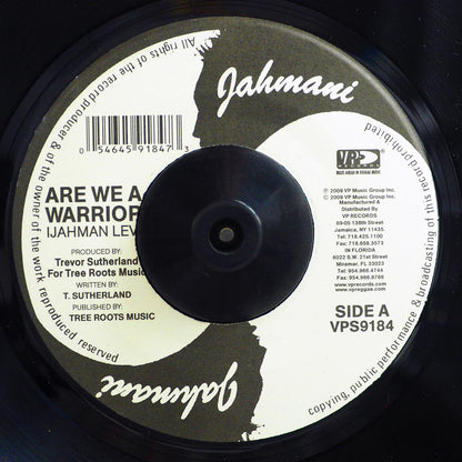 Ijahman - Are We A Warrior  /  Ijahman - I Do [New Vinyl Record 7" Single]