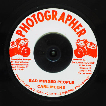 Carl Meeks - Bad Minded People  /  Version (UK press) [New Vinyl 7"]