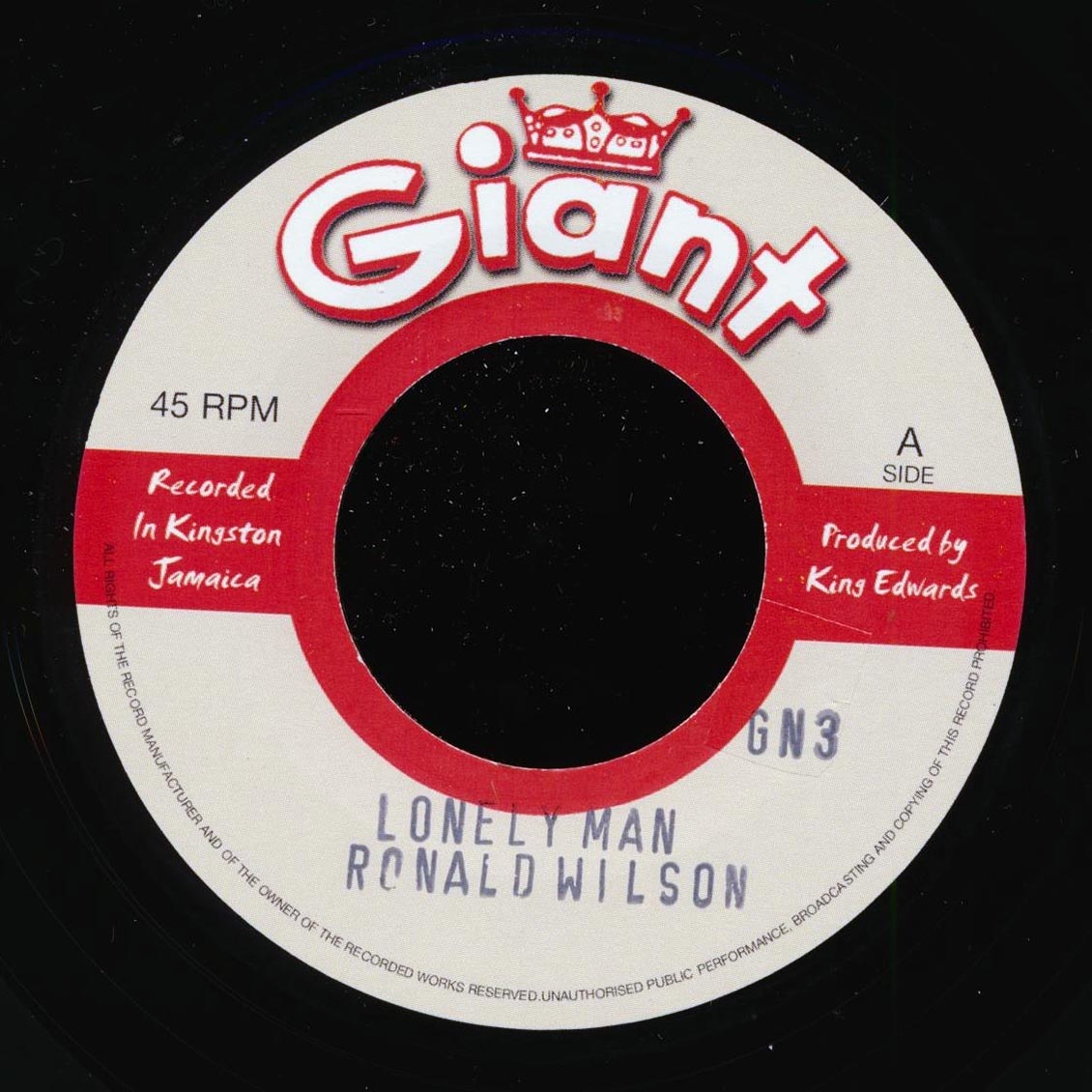 Skatalites, Ronald Wilson - Lonely Man  /  Higgs & Wilson - She's Gone (UK press) [New] [New Vinyl 7"]