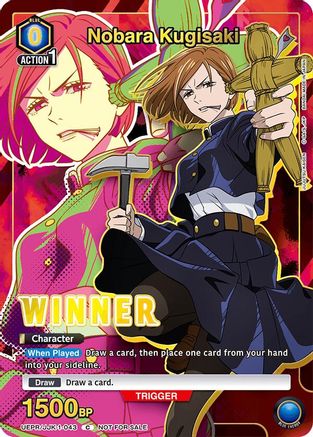Nobara Kugisaki (043) (Winner) (UEPR/JJK-1-043) - Union Arena Promotion Cards Foil