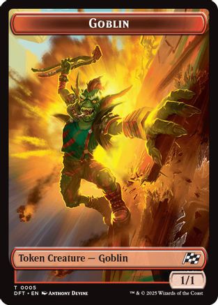 Goblin // Thopter (0010) Double-Sided Token (DFT-5 // 10) - Aetherdrift