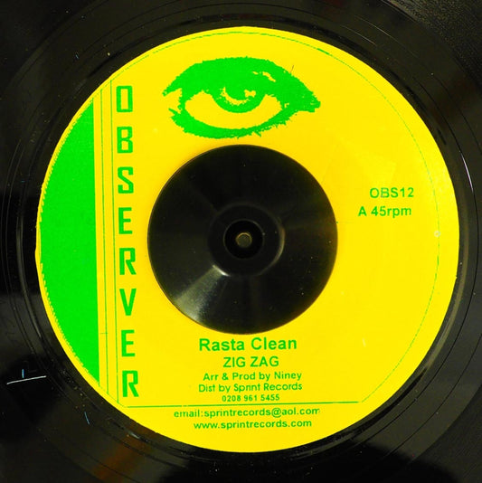Zig Zag - Rasta Clean  /  Verion [New] [New Vinyl 7"]